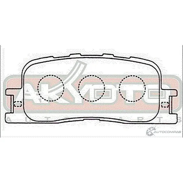 Тормозные колодки дисковые, комплект ASVA 1269700765 AKD-1064 R5DTL 1 изображение 1
