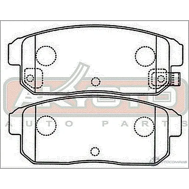 Тормозные колодки дисковые, комплект ASVA AKD-1088 XIJ3C VJ 1269700899 изображение 1