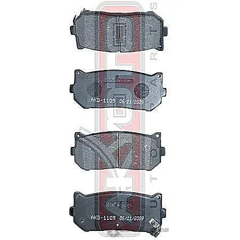 Тормозные колодки дисковые, комплект ASVA 1269701045 A RWXM29 AKD-1109 - Изображение 1