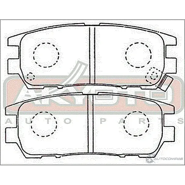 Тормозные колодки дисковые, комплект ASVA AKD-1152 FZOK QV 1269701595 изображение 1