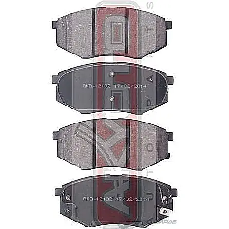 Тормозные колодки дисковые, комплект ASVA 1269702285 AKD-12102 HC HTAC