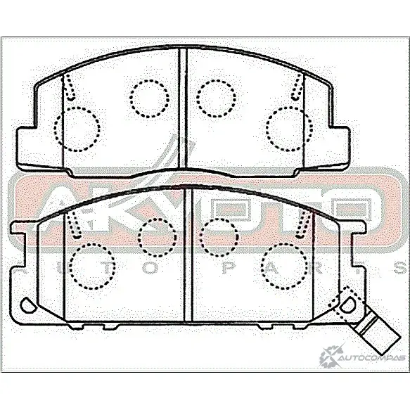 Тормозные колодки дисковые, комплект ASVA 1269702417 AKD-1218 A6 JG9Q изображение 1