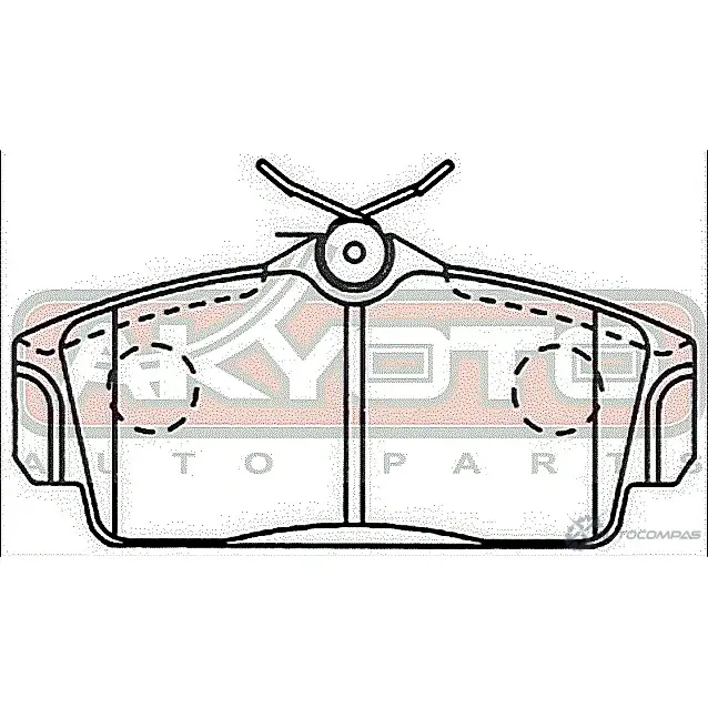 Тормозные колодки дисковые, комплект ASVA AKD-1266 A21CPR B 1269702937 изображение 1