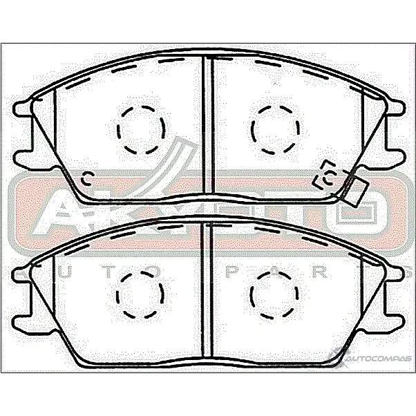 Тормозные колодки дисковые, комплект ASVA 1269702963 AKD-1271 5D XZD изображение 1