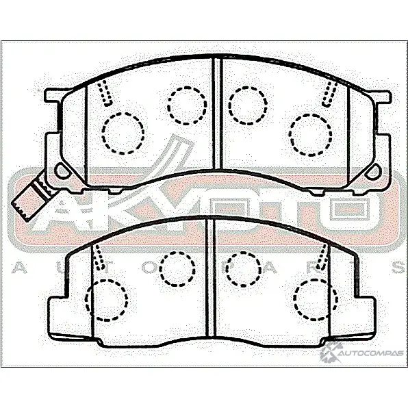 Тормозные колодки дисковые, комплект ASVA AKD-1273 1269702987 TZ54W X изображение 1