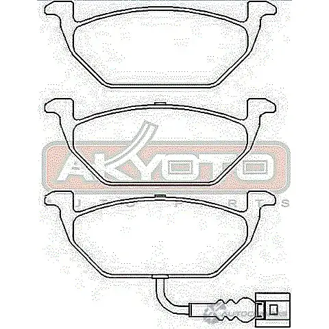 Тормозные колодки дисковые, комплект ASVA AKD-1325 A8D8 9HD 1269703673 изображение 1