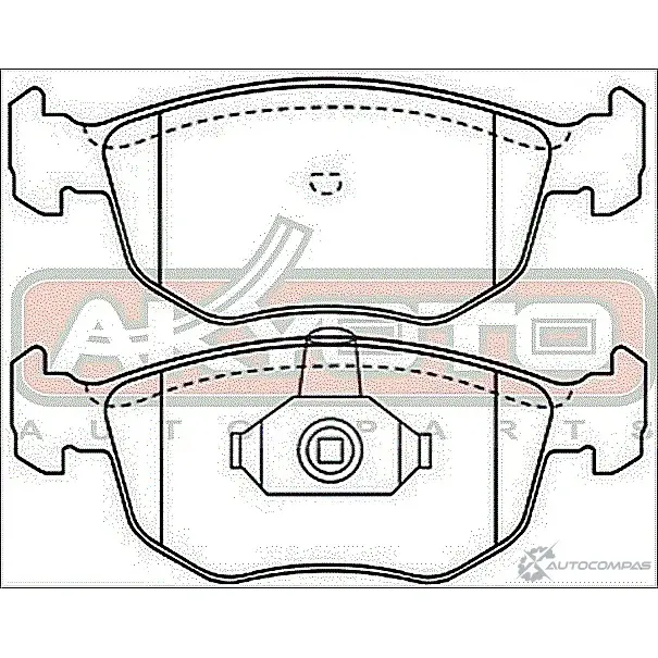 Тормозные колодки дисковые, комплект ASVA 1269703809 GFQF 8D AKD-1349
