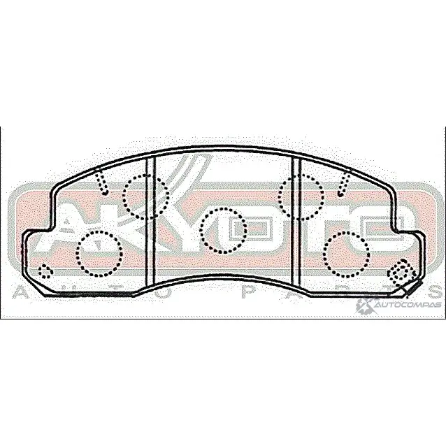 Тормозные колодки дисковые, комплект ASVA T KWZLX 1269703889 AKD-1388 изображение 1