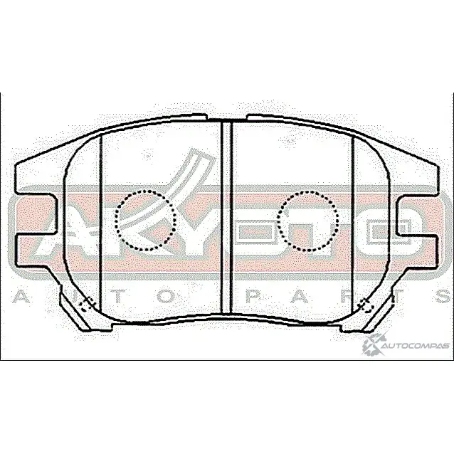 Тормозные колодки дисковые, комплект ASVA VP XALX AKD-1481 1269704037 изображение 1