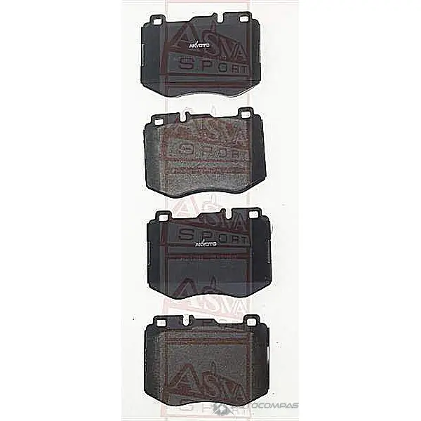 Тормозные колодки дисковые, комплект ASVA AKD-16106 1422930611 K1 V6X