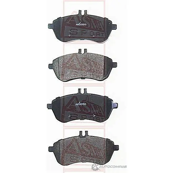 Тормозные колодки дисковые, комплект ASVA AKD-16107 5 1BRC 1422930610