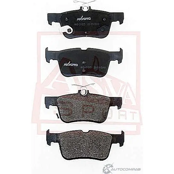 Тормозные колодки дисковые, комплект ASVA BUZG P 1422930615 AKD-21205