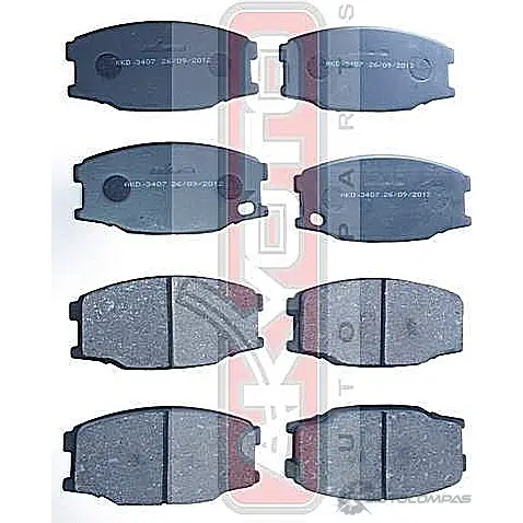 Тормозные колодки дисковые, комплект ASVA AKD-3407 1269705409 C2JX JG - Изображение 1