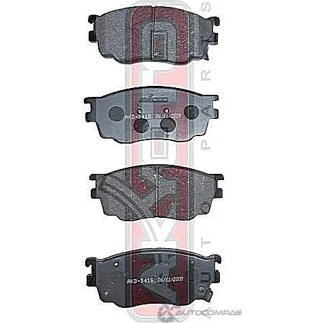 Тормозные колодки дисковые, комплект ASVA AKD-5418 RZIN UF 1269705559 - Изображение 1