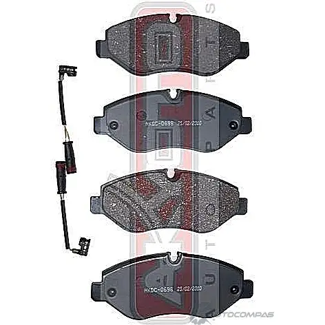 Тормозные колодки дисковые, комплект ASVA BSSXF R5 1269706557 AKDC-0698 изображение 0