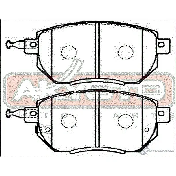 Тормозные колодки дисковые, комплект ASVA AKD-CA093 1269706449 MVUVN5 I изображение 1