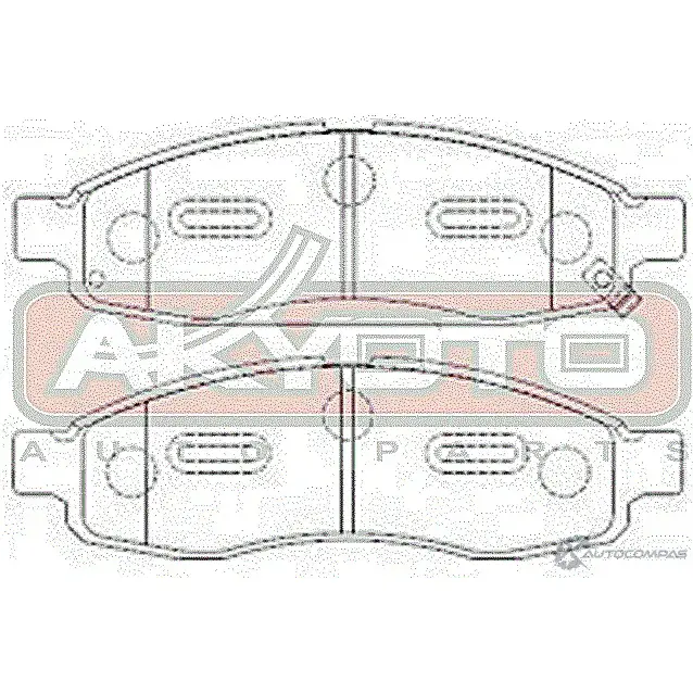 Тормозные колодки дисковые, комплект ASVA QU 93QJD 1269706519 AKD-ZC60 изображение 1