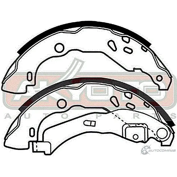 Тормозные колодки ASVA 1269707369 AKS-2014 Z 8KIT5 изображение 1