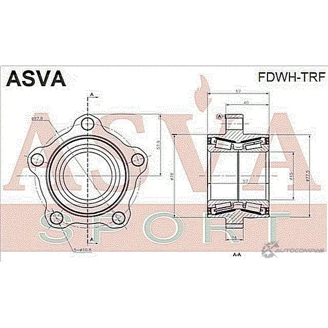 Ступица колеса ASVA 1269712501 MI 181C FDWH-TRF изображение 1