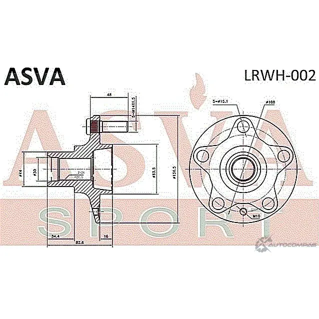 Ступица колеса ASVA 1269715993 LRWH-002 7QW AD9Y изображение 1