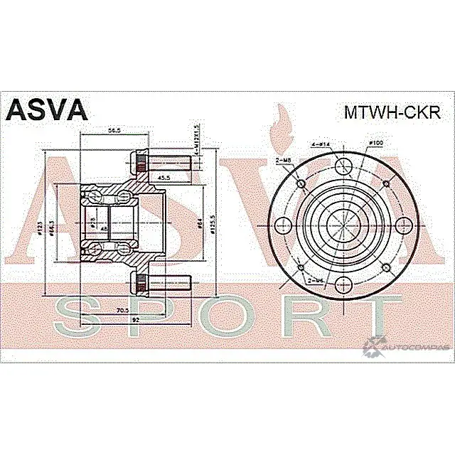 Ступица колеса ASVA MTWH-CKR I3IT A0C 1269717873 изображение 1