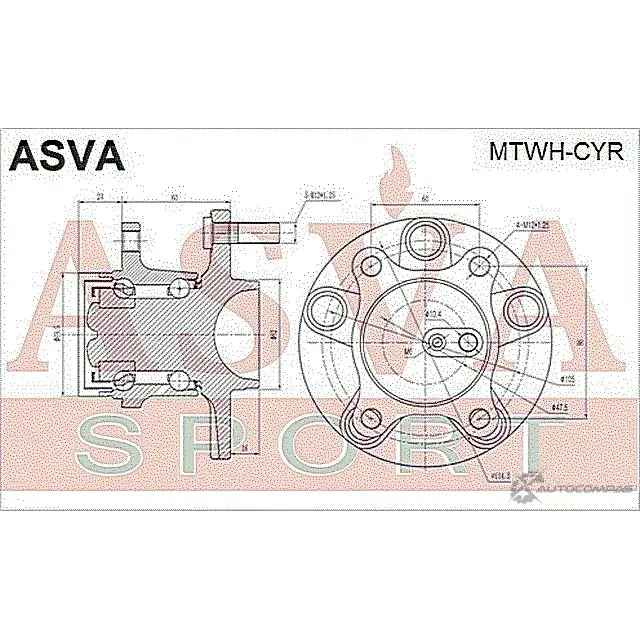 Ступица колеса ASVA 25 8XVGW MTWH-CYR 1269717907 изображение 1
