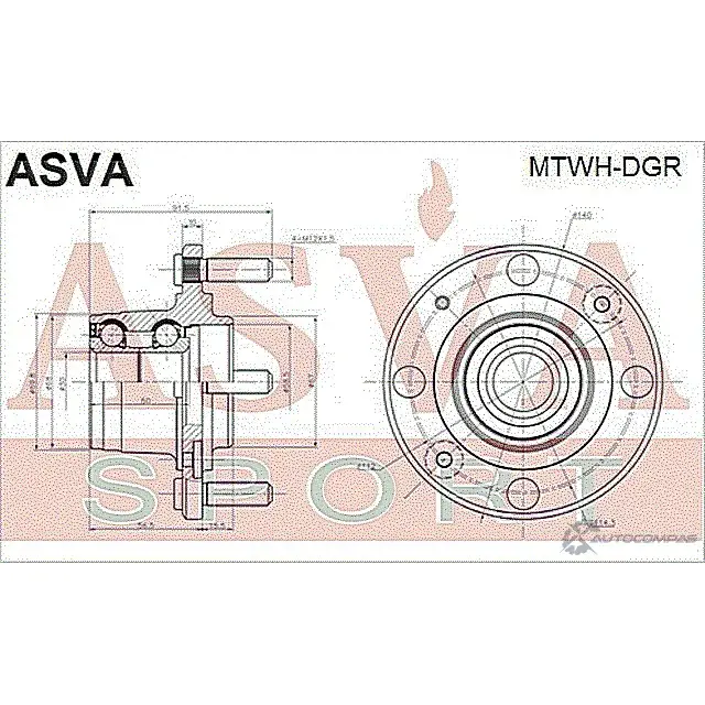 Ступица колеса ASVA 1269717917 VA GMD MTWH-DGR изображение 1