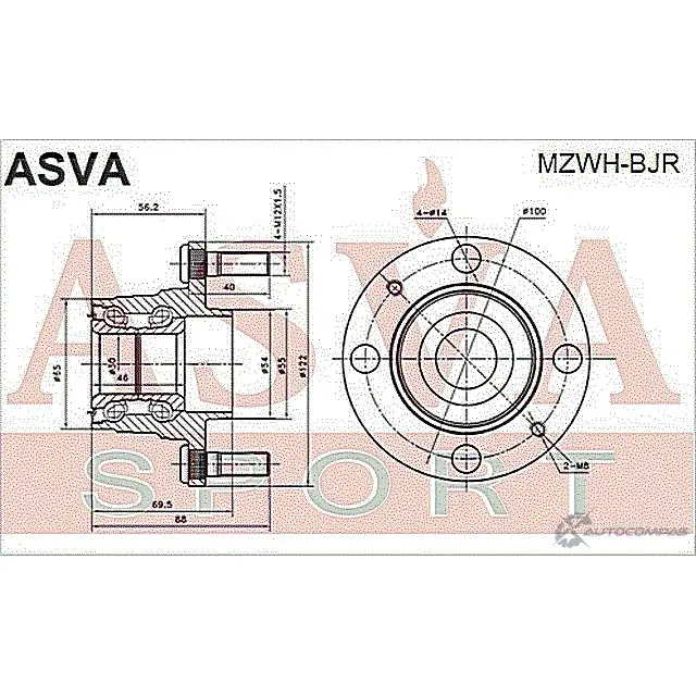 Ступица колеса ASVA MZWH-BJR T L6N0A 1269720137 изображение 1