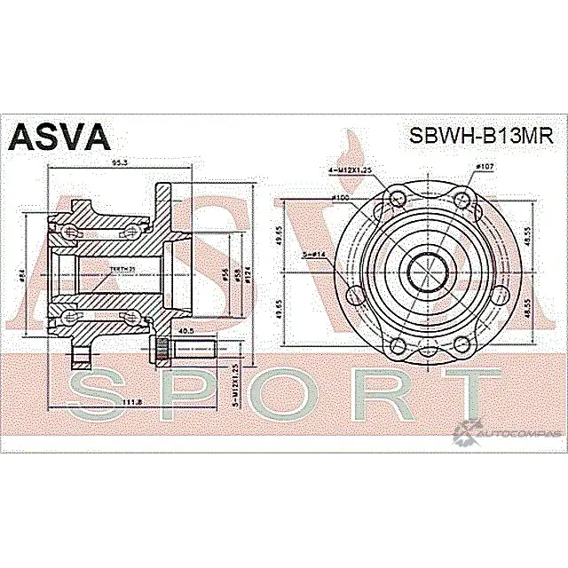 Ступица колеса ASVA 1269723947 OXT DLR SBWH-B13MR изображение 1