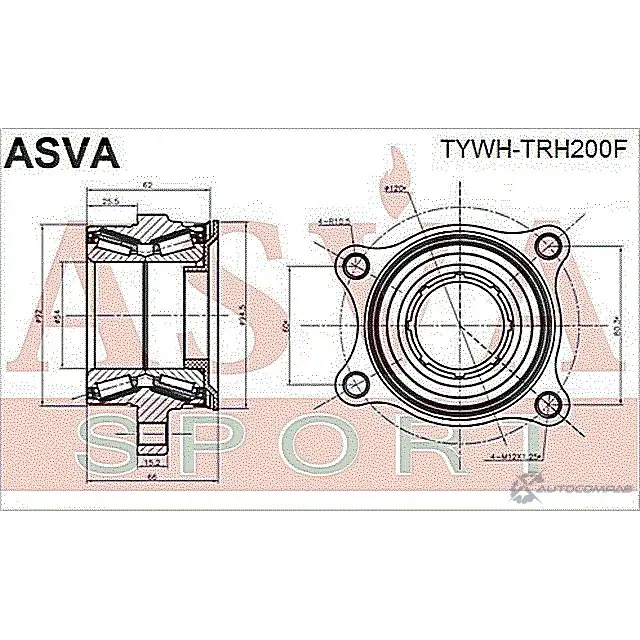 Ступица колеса ASVA YD6A S TYWH-TRH200F 1269727681 изображение 1