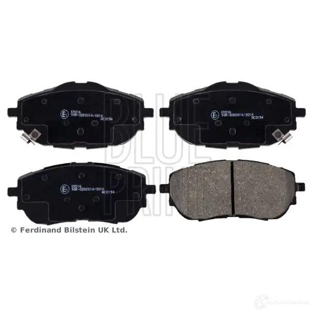 Тормозные колодки дисковые, комплект BLUE PRINT 380 0IVK 5050063144000 2657658 ADT342198 изображение 0