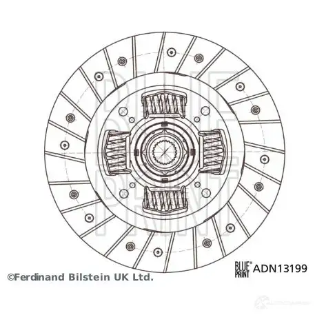 Диск сцепления BLUE PRINT EP 1ECW ADN13199 1438587073 изображение 0