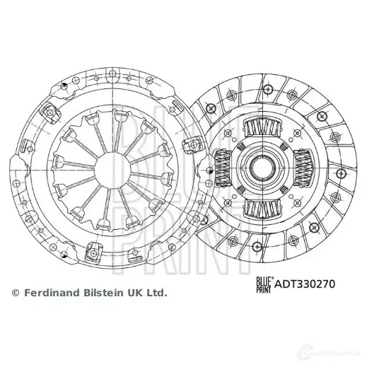 Комплект сцепления BLUE PRINT ADT330270 E6Q U8 5050063079944 2657120