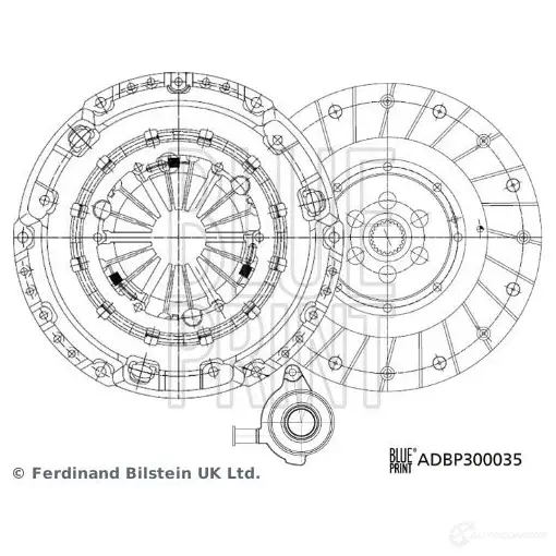 Комплект сцепления BLUE PRINT 1438593491 ADBP300035 4AL CS