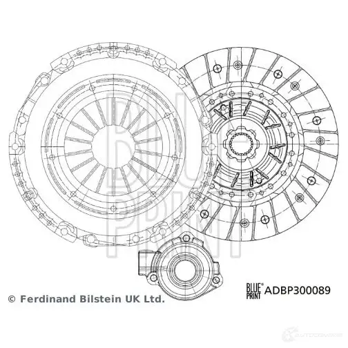 Комплект сцепления BLUE PRINT UQSY 09 ADBP300089 1438593878