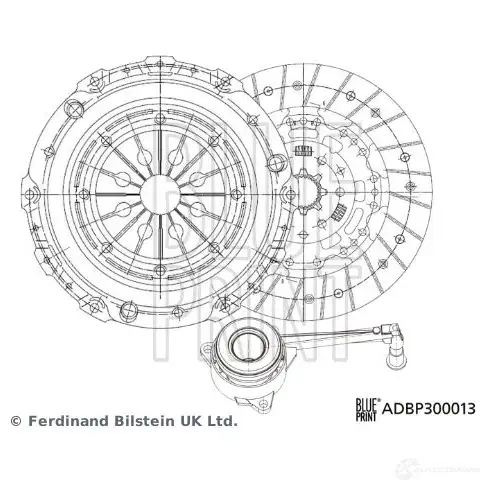 Комплект сцепления BLUE PRINT 1438594216 ADBP300013 7RJC 9M7 изображение 0