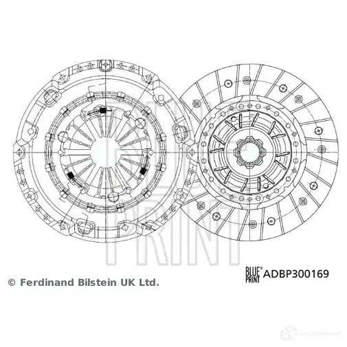 Комплект сцепления BLUE PRINT 1438595328 UM0 AOQ ADBP300169