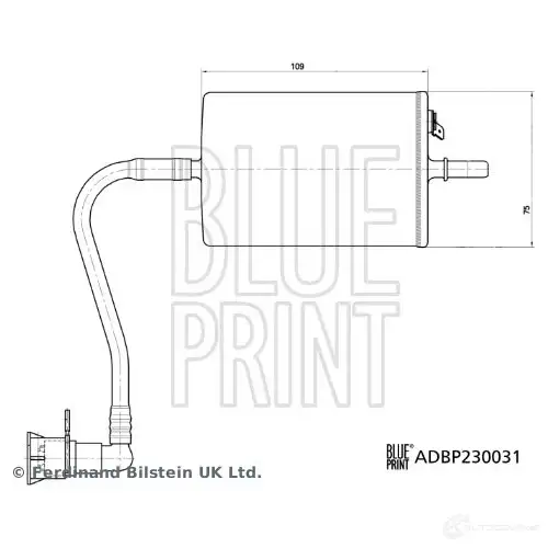 Топливный фильтр BLUE PRINT J7S XZD6 1438784015 ADBP230031 изображение 3