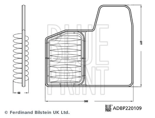 Воздушный фильтр BLUE PRINT TZ AYYVJ 1440183084 ADBP220109 изображение 0