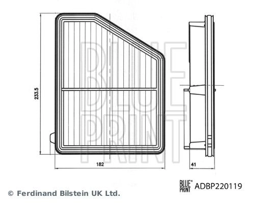 Воздушный фильтр BLUE PRINT URD78 W ADBP220119 1440183094