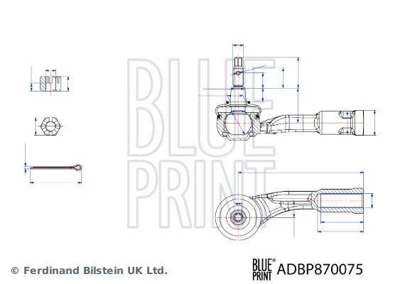 Рулевой наконечник BLUE PRINT 1440184177 KR5K J ADBP870075