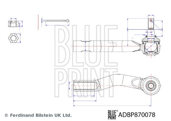 Рулевой наконечник BLUE PRINT 1440184180 ADBP870078 F BP76N изображение 0