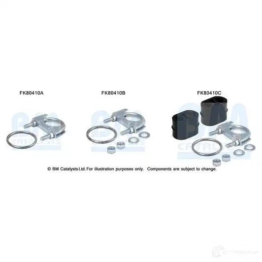 Крепление катализатора, набор BM CATALYSTS 2867530 3URR 63 fk80410