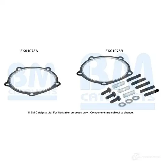 Крепление катализатора, набор BM CATALYSTS 2868214 J8I 71U9 fk91078 изображение 0