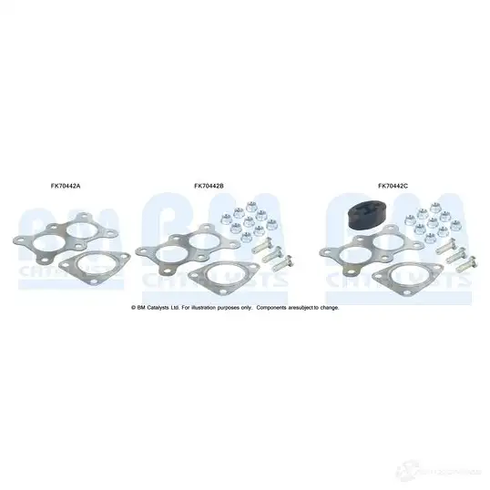 Монтажный комплект выхлопной трубы BM CATALYSTS 2867167 0DX 9B fk70442 изображение 0