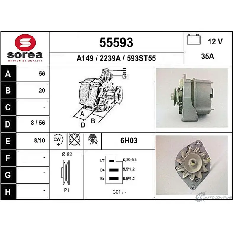 Генератор EAI 2801345 55593 55593 223 9A изображение 0