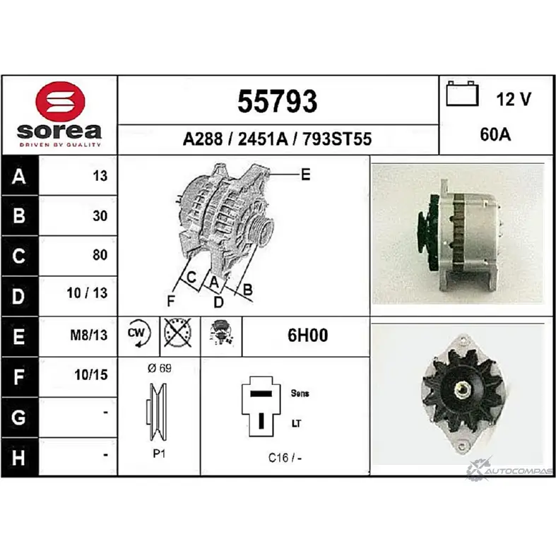 Генератор EAI 2801526 55793 245 1A 55793