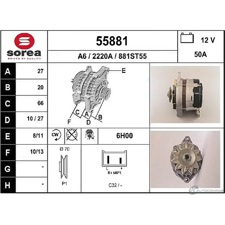 Генератор EAI 2801604 55881 222 0A 55881