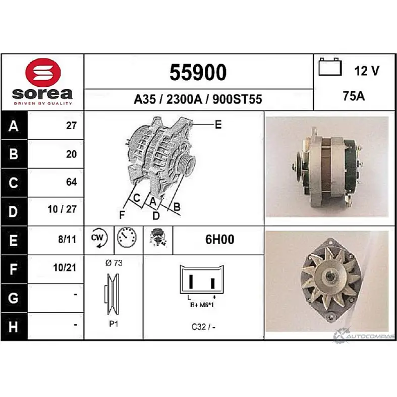 Генератор EAI 2801623 55900 55900 2 300A