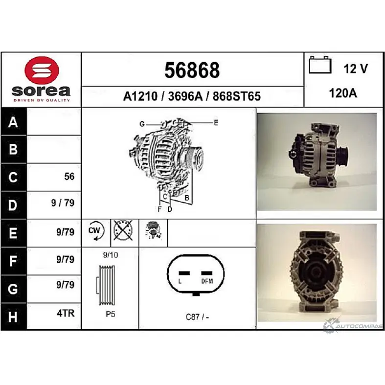 Генератор EAI 56868 2802502 56868 36 96A